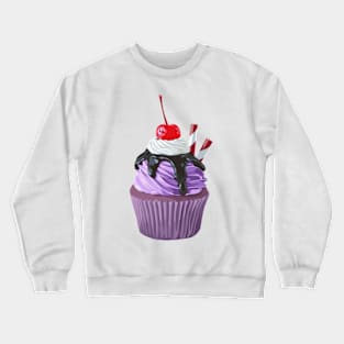 Blue Berry ice Cream Illustration Crewneck Sweatshirt